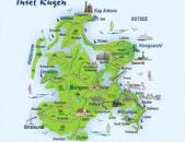 Karte der Insel R�gen